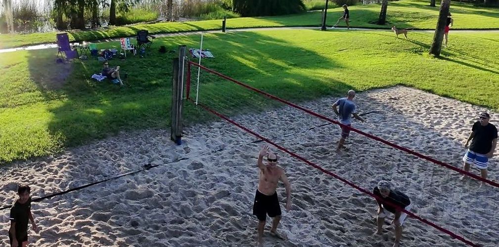 Volleyball court at Ivanhoe